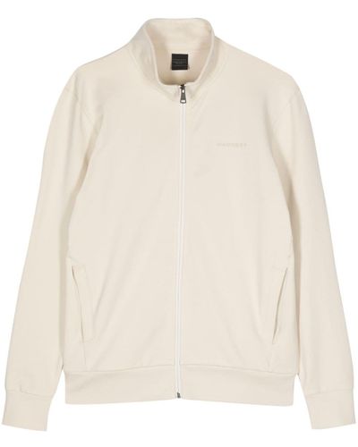 Hackett Neutral Logo-embroidered Hooded Jacket - Natural
