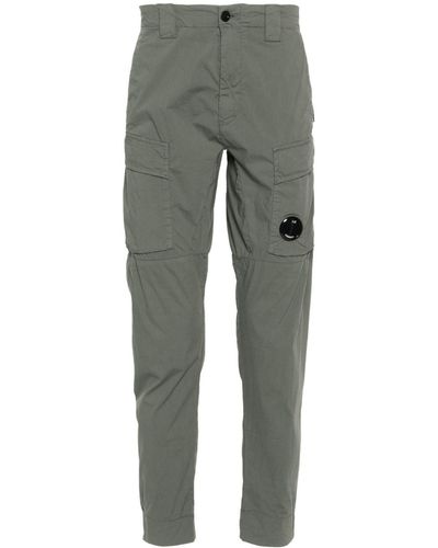 C.P. Company Pantalones ajustados con detalle Lens - Gris