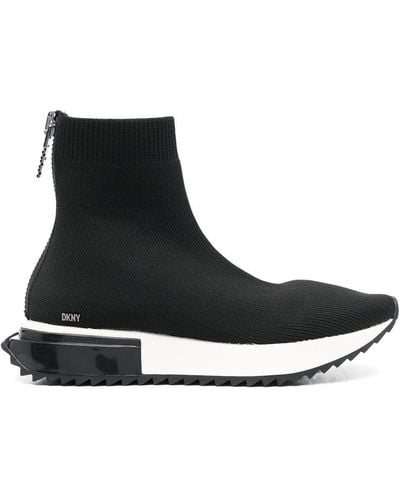 DKNY Promila Sock-style Sneakers - Black