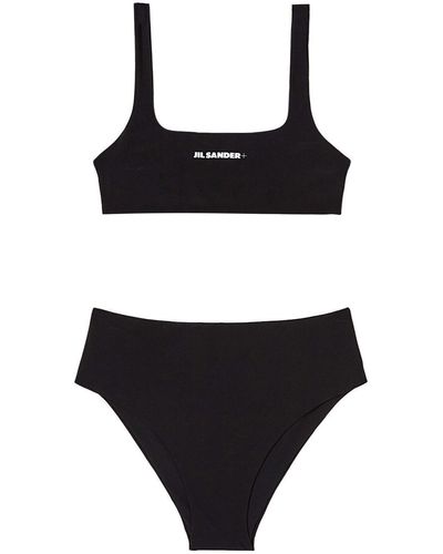 Jil Sander Set bikini con scollo quadrato - Nero