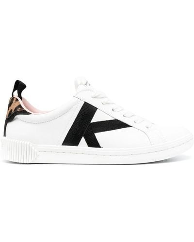 Kate Spade Embossed-logo Low-top Sneakers - White