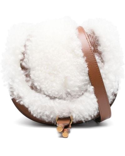Chloé Small Marcie Leather Bag - White