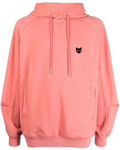 ZZERO BY SONGZIO Panther Slit Cotton Hoodie - Pink