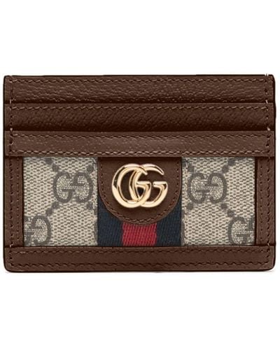 Gucci 〔オフィディア〕GG カードケース, ブラウン, GGキャンバス - マルチカラー