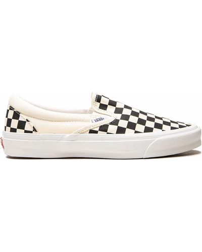 Vans Classic Slip-On Checkerboard Sneakers - Weiß