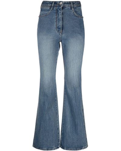 Low Classic High-waisted Flared Jeans - Blue