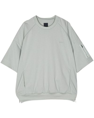 Juun.J Cotton zip-pocket T-shirt - Gris