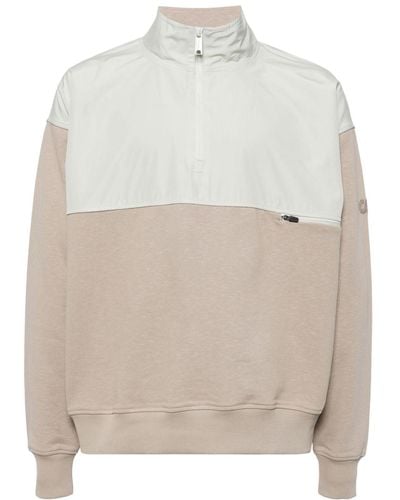 Alpha Tauri Panelled Half-zip Sweatshirt - White