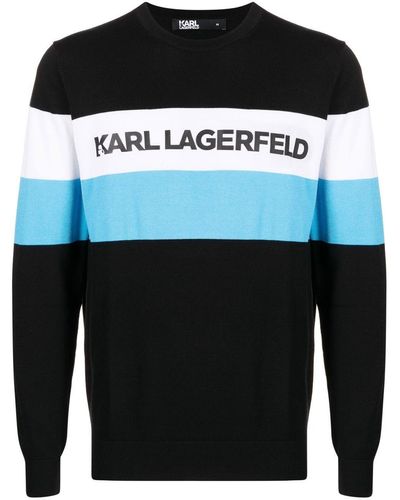 Karl Lagerfeld Pullover mit Logo-Print - Schwarz