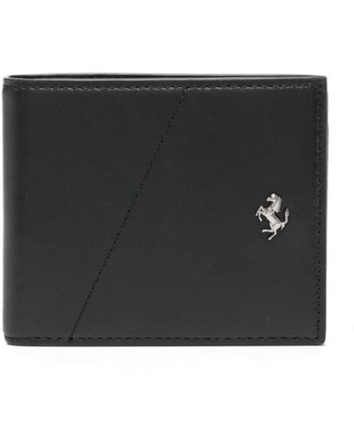Ferrari Logo-plaque Bi-fold Wallet - Black
