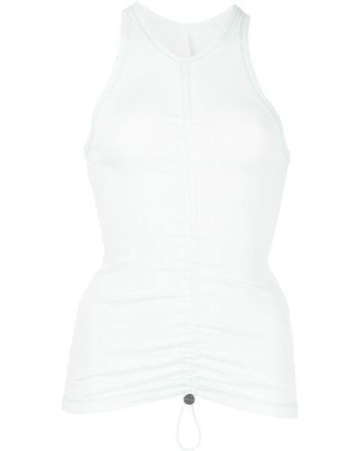 Dion Lee Sleeveless Gathered-detail Top - White