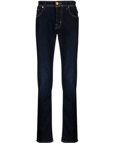 Jacob Cohen Jeans Met Contrasterend Stiksel - Blauw