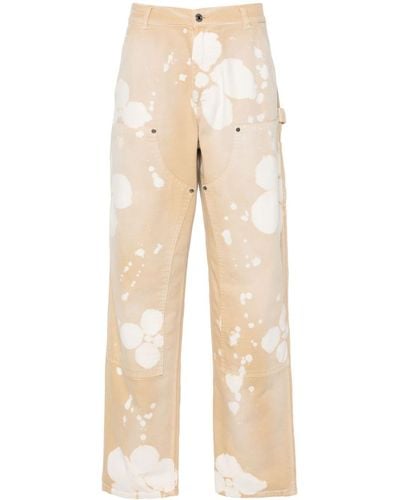 MSGM Bleached Carpenter Trousers - Natural