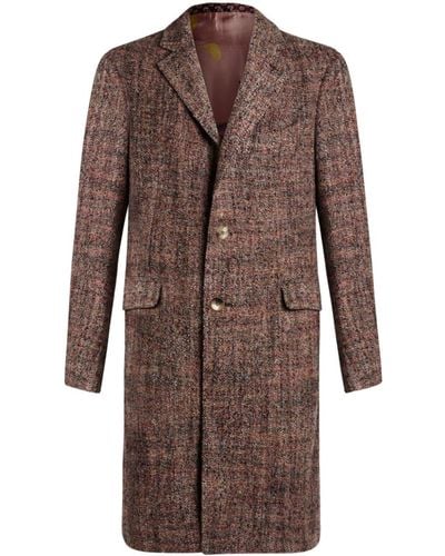Etro Single-breasted Coat - Brown