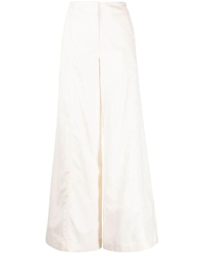 Twp Mid-rise Palazzo Trousers - White