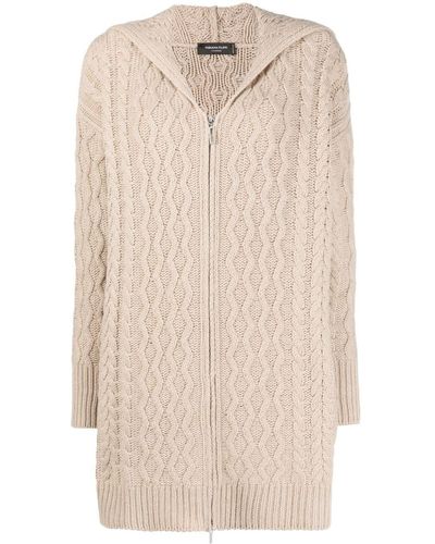 Fabiana Filippi Cable-knit Zip-up Sweater - Natural