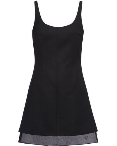 Prada トライアングルロゴ ドレス - ブラック