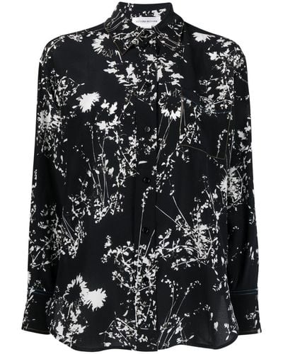 Victoria Beckham Camicia a fiori - Nero