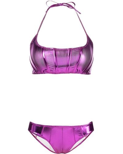 Lisa Marie Fernandez Corset Bikini Set - Purple
