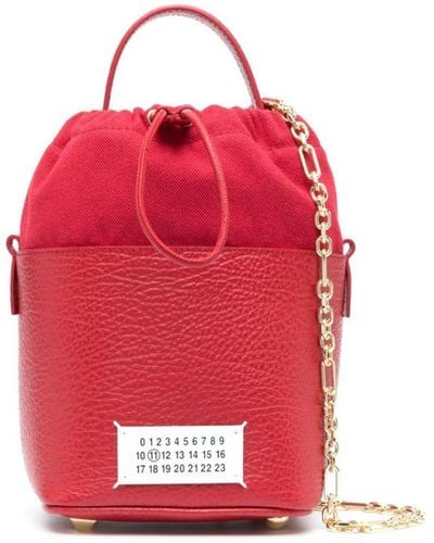 Maison Margiela Small 5ac Leather Bucket Bag - Red