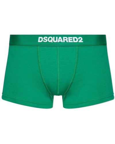 DSquared² Shorts mit Logo-Bund - Grün