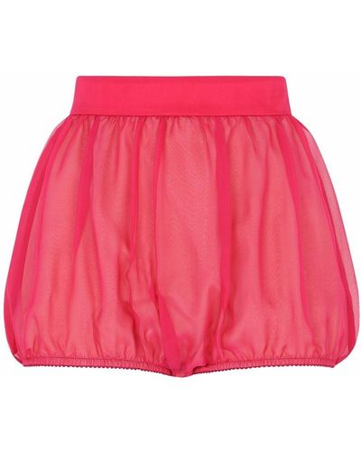 Dolce & Gabbana Silk Balloon Shorts - Pink