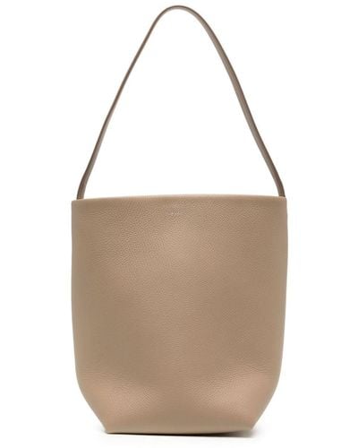 The Row Small N/s Park Leather Tote Bag - Natural