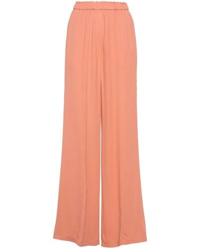 Forte Forte Ruched Wide-Leg Trousers - Orange