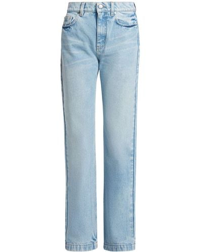 Stella McCartney Straight-Leg-Jeans mit S-Wellen-Patch - Blau