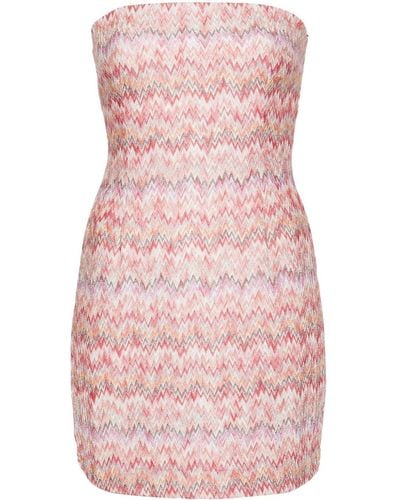 Missoni Strapless Mini Dress - Pink