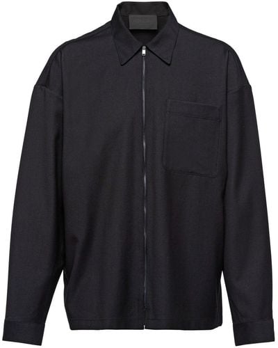 Prada Camisa con cremallera - Negro