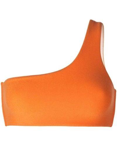 Faithfull The Brand Recoletta One-shoulder Bikini Top - Orange