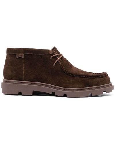 Camper Junction Lace-up Suede Shoes - Brown
