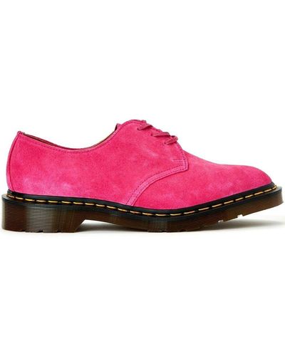 Dr. Martens Derby-Schuhe aus Wildleder - Pink