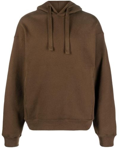 Lemaire Relaxed-fit Cotton Hoodie - Brown