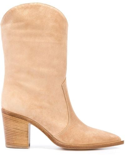 Gianvito Rossi Western 75mm Boots - Brown