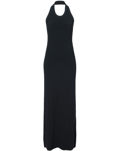 Proenza Schouler Ribbed-knit Halterneck Dress - Black