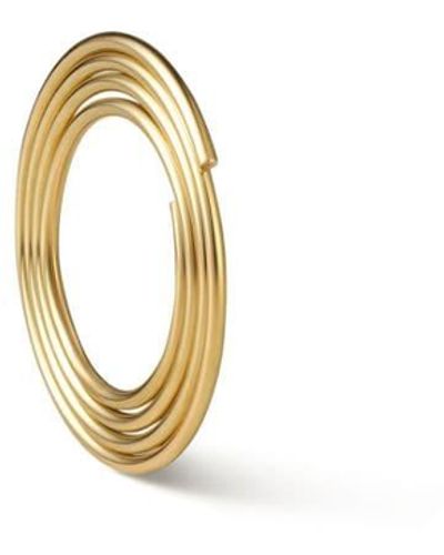 Shihara 18kt Yellow Gold Flat Hoop 01 Earring - Metallic