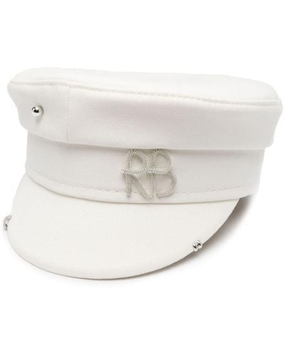 Ruslan Baginskiy Pierced Logo-appliqué Breton Hat - Natural