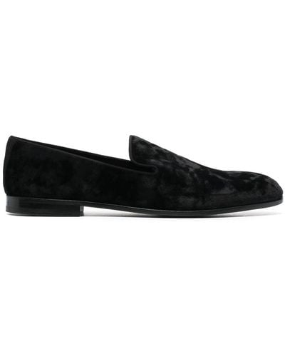 Dolce & Gabbana Pantofola Velluto Marezzato - Nero