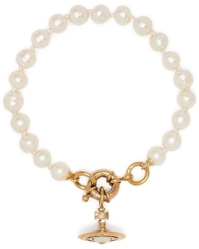 Vivienne Westwood Armband Met Parel - Wit