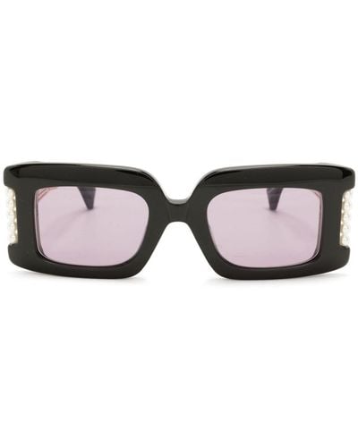 Vivienne Westwood Judy Rectangle-frame Sunglasses - Black