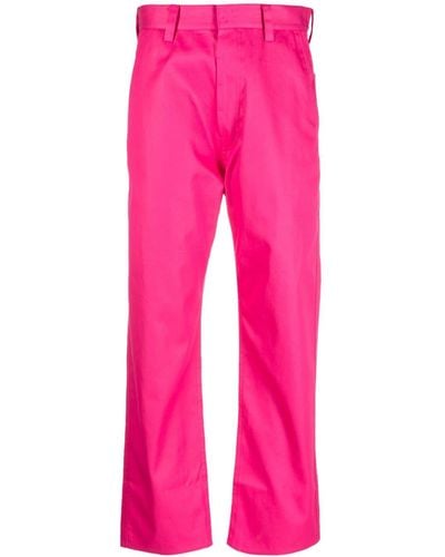 Sofie D'Hoore Straight-leg Cropped Cotton Trousers - Pink