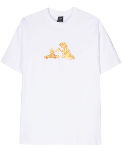 Huf Motif-print Cotton T-shirt - White