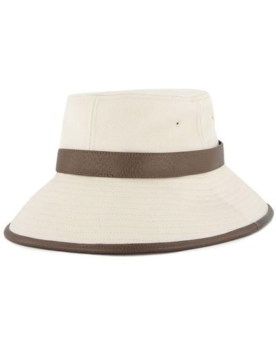 Gucci Chin-strap Cotton Bucket Hat - Natural