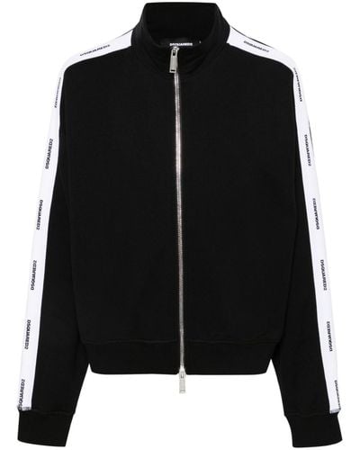 DSquared² Burbs Fit Sweatshirt mit Reißverschluss - Schwarz