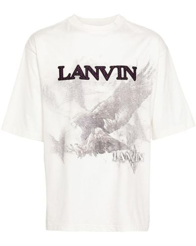 Lanvin X Future Eagle-print Cotton T-shirt - White