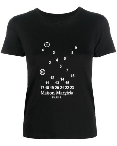 Maison Margiela T-shirt Met Print - Zwart