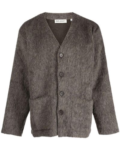 Our Legacy V-neck Button-up Cardigan - Grey