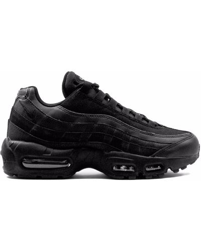 Nike Air Max 90 Triple Black Leather Sneakers - Farfetch